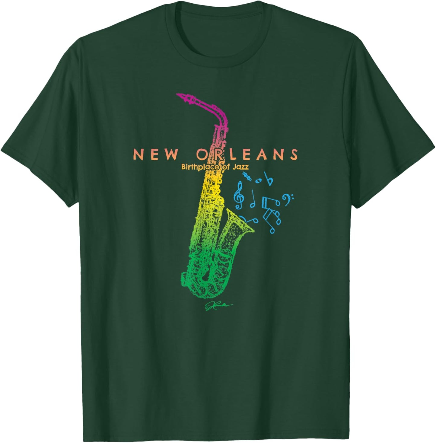 JCombs: New Orleans, Birthplace of Jazz T-Shirt - T-Shirt | Forest