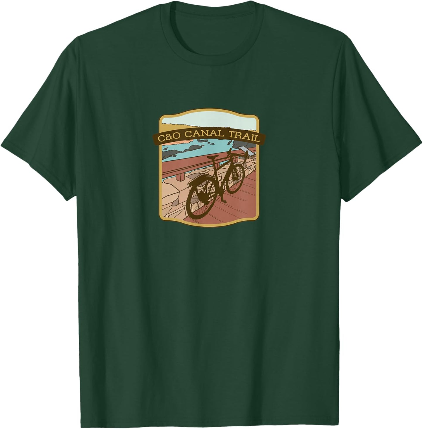 C&O Canal Trail cycling T-Shirt - T-Shirt | Forest