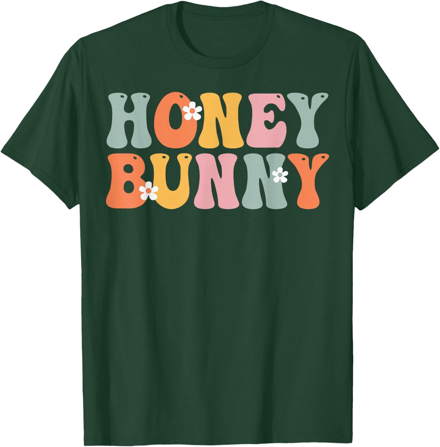 HONEY BUNNY Retro Groovy Mom Cute Mother's Day Funny Grandma T-Shirt - T-Shirt | Forest