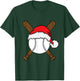 Christmas Baseball Player Santa Sports Design Boys T-Shirt - T-Shirt | Forest