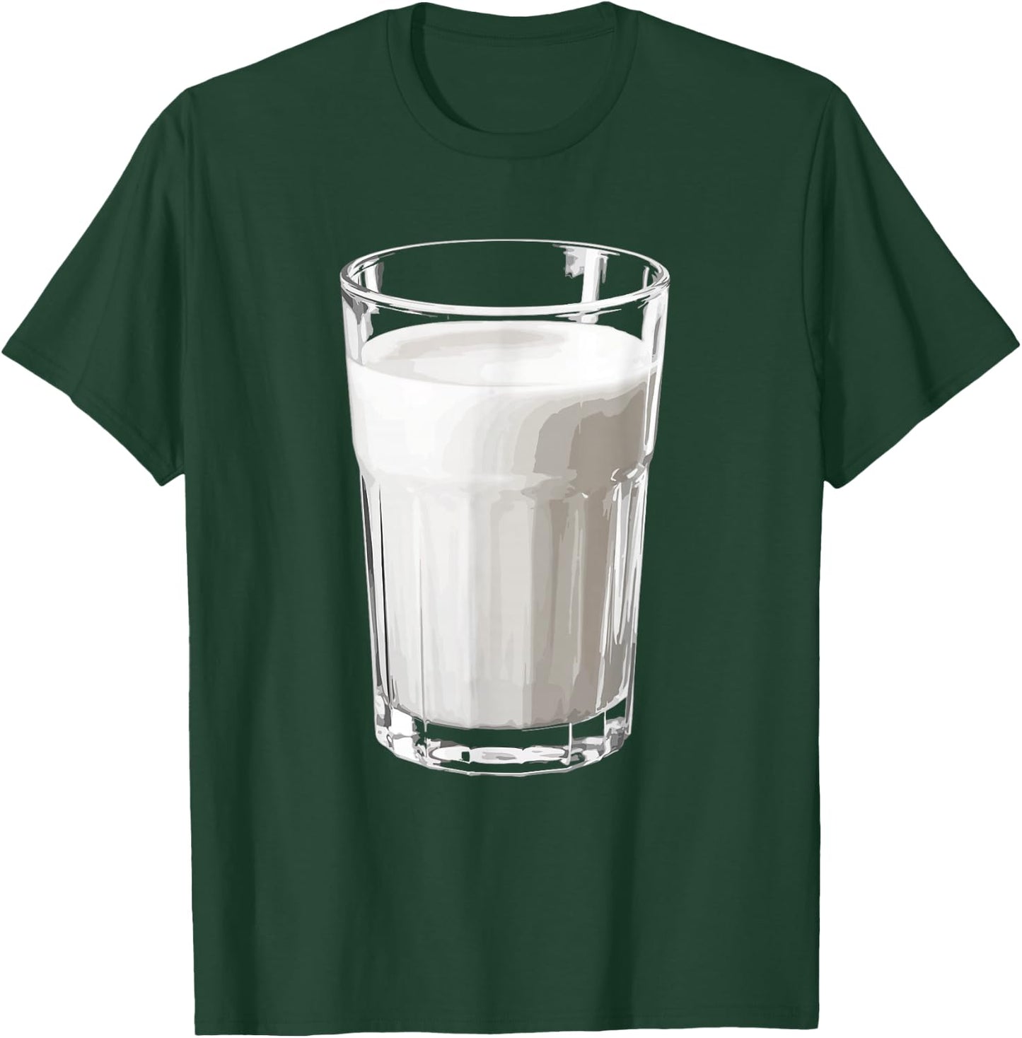 Glass Of Milk Shirt Adult Kids Men Women Glass Milk Costume T-Shirt - T-Shirt | Forest