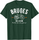 Vintage Bicycle Bruges Belgium | Bike Lover T-Shirt - T-Shirt | Forest