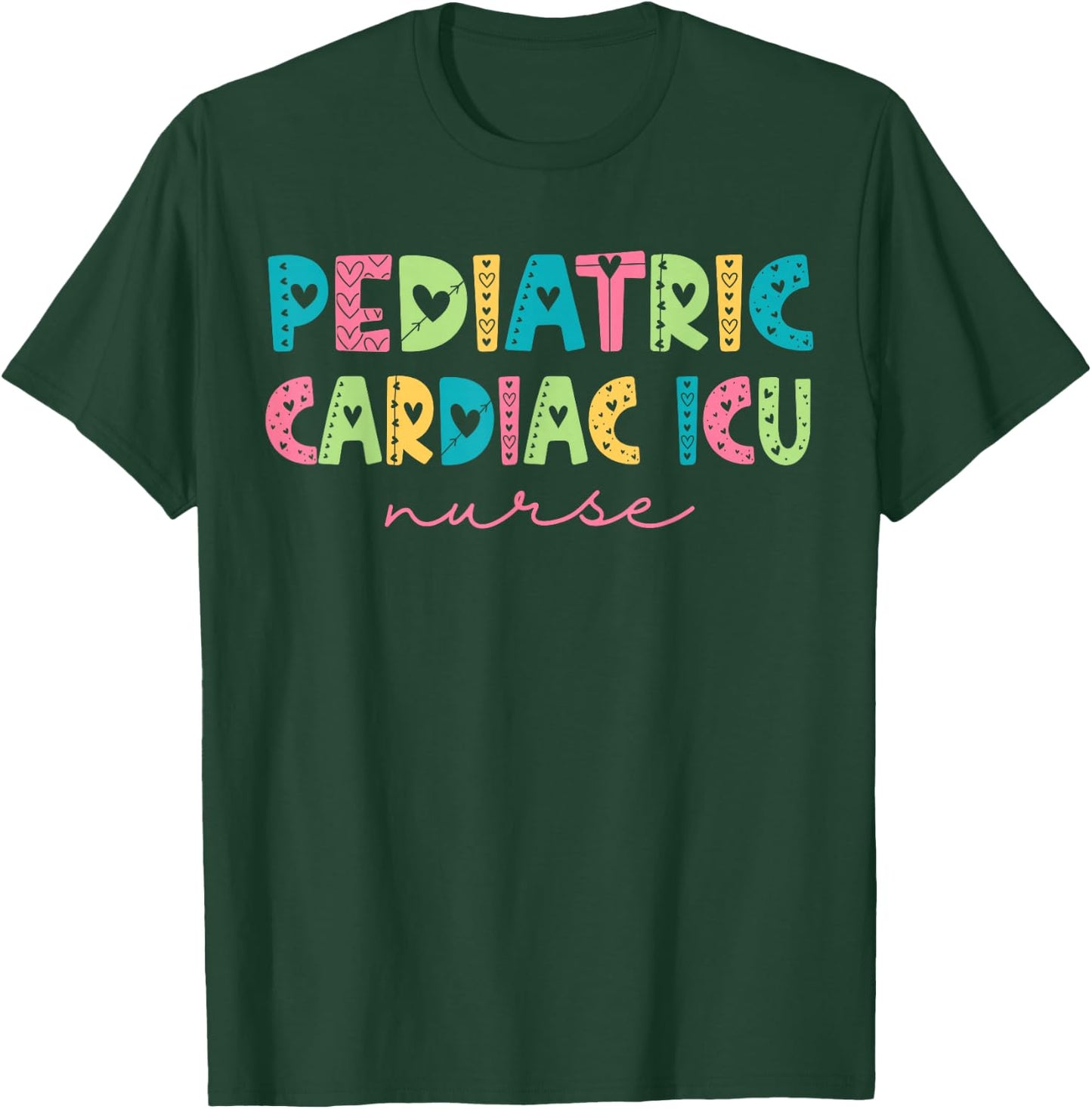 Pediatric Cardiac Icu Nurse Cardiology Nurse PED CVICU Nurse , Small, Black T-Shirt - T-Shirt | Forest