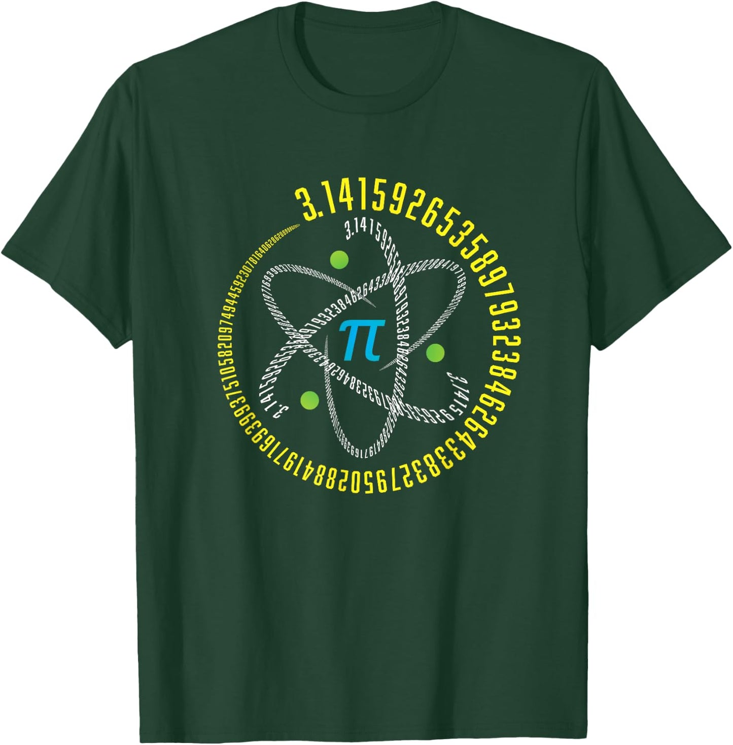 Math Geek Pi Day - Hey Teacher! Atom Pi Math Science STEM Gift 3.14 Pi Day T-Shirt - T-Shirt | Forest