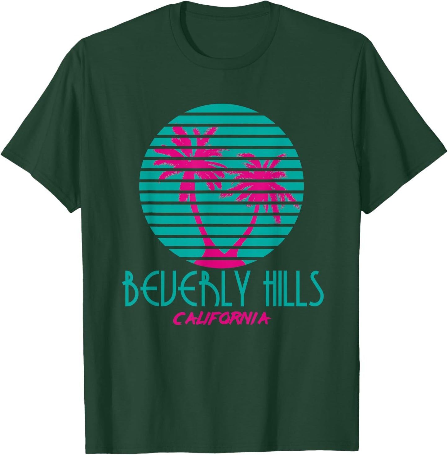 Beverly Hills California T Shirt Vintage Palm Trees Souvenir T-Shirt - T-Shirt | Forest