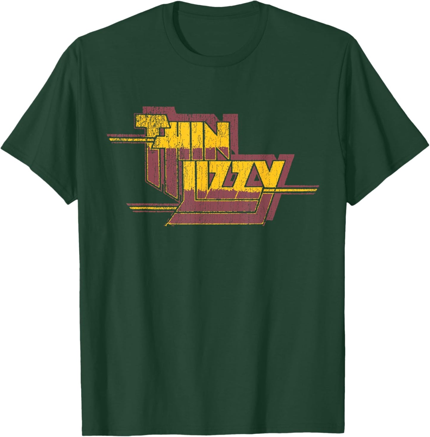 Thin Lizzy – Nightlife Album Distressed Red Logo T-Shirt - T-Shirt | Forest