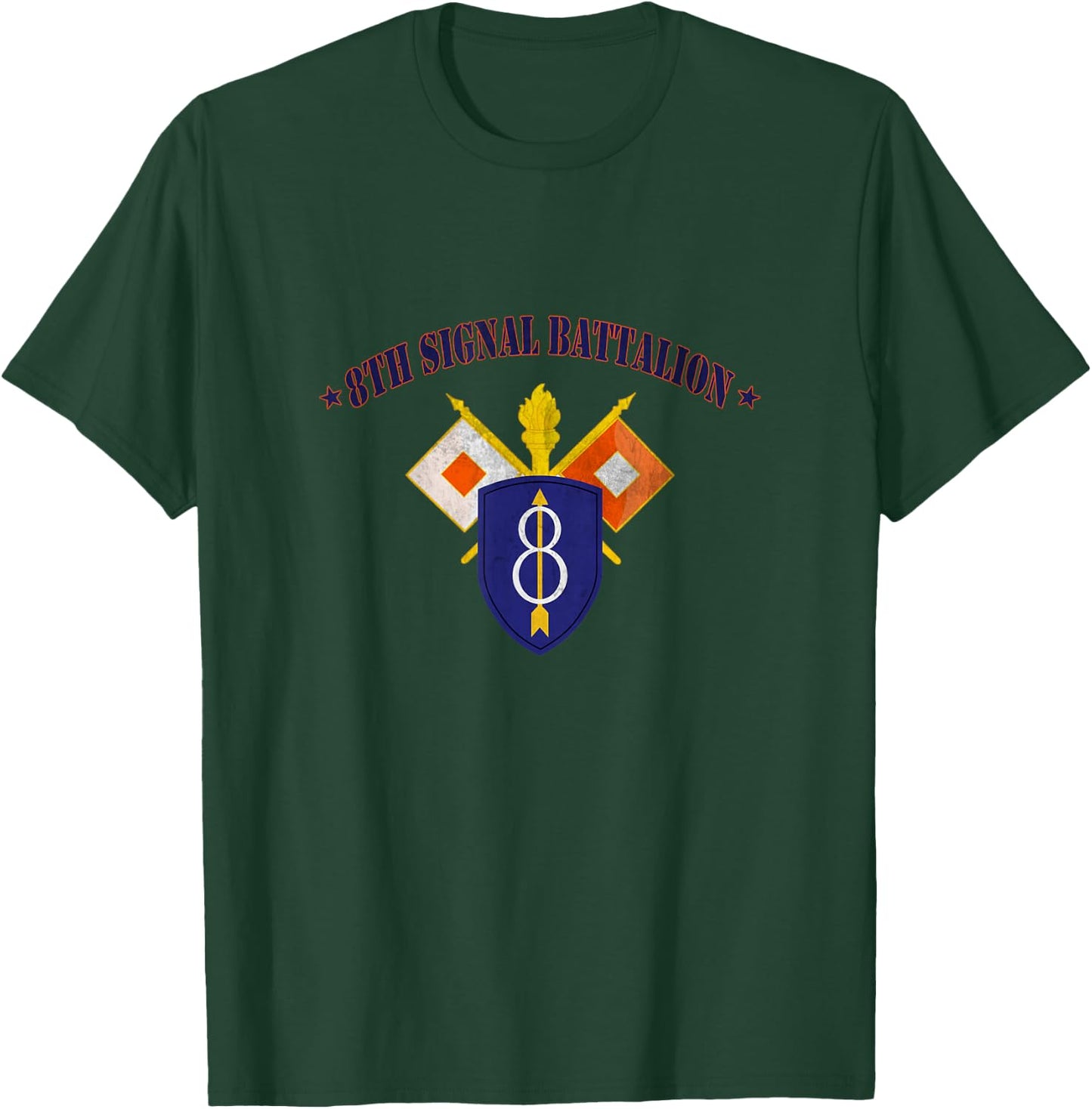8th Infantry Division 8th Signal Bn Military Veterans Day T-Shirt - T-Shirt | Forest