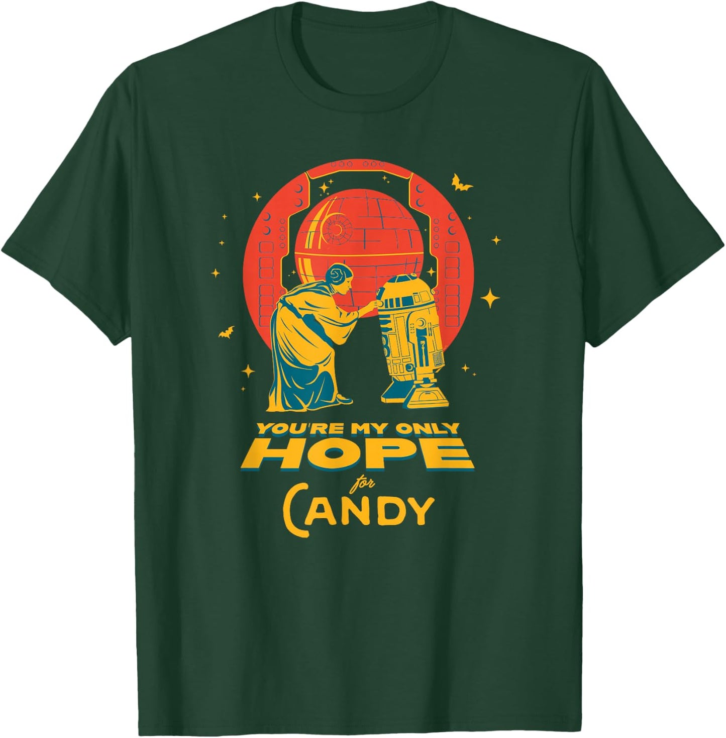 Star Wars Halloween Leia R2-D2 You’re My Only Hope for Candy T-Shirt - T-Shirt | Forest