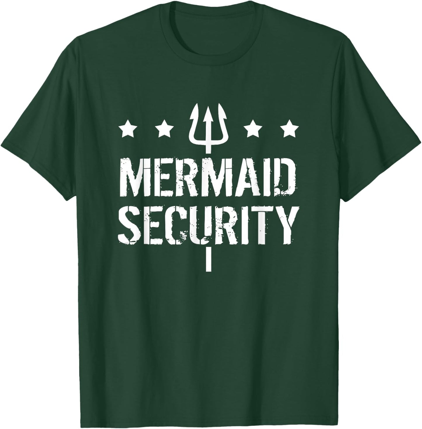 Merman Mermaid Security Funny Swimming T-Shirt - T-Shirt | Forest