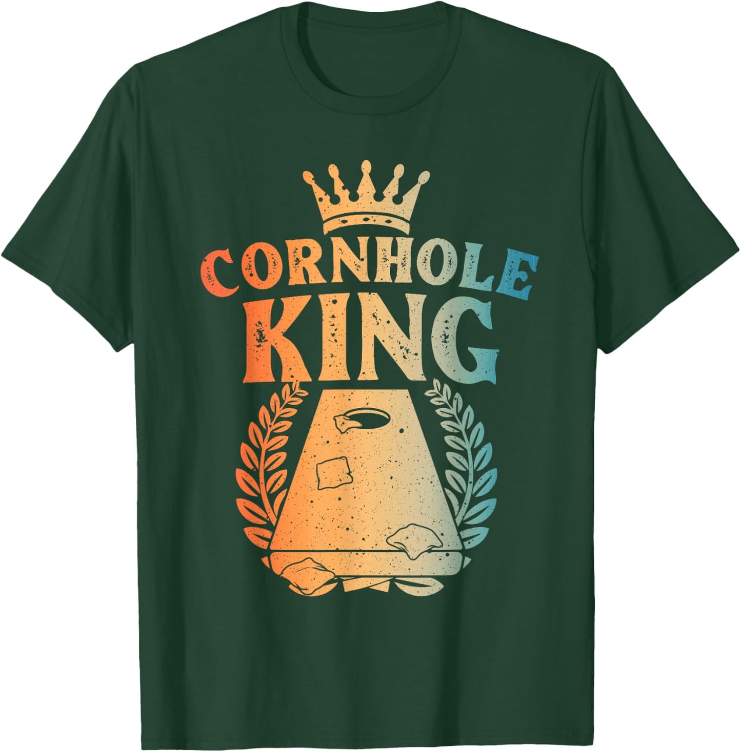 Cornhole Design Dad Cornhole King Cornhole Player , Small, Black T-Shirt - T-Shirt | Forest