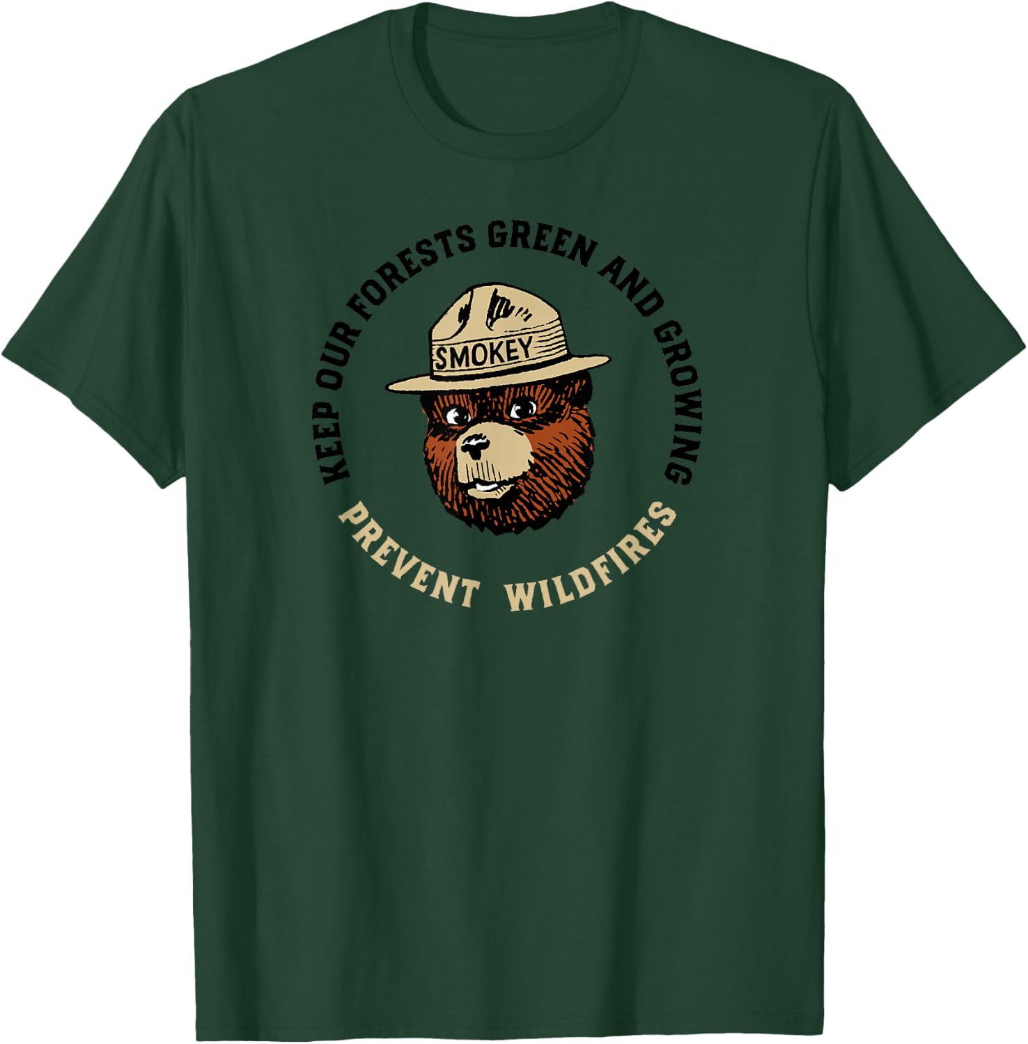 Smokey Bear Keep Our Forests Green & Growing! Vintage T-Shirt - T-Shirt | Forest