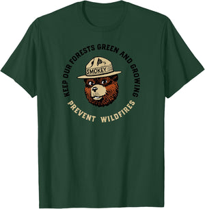 Smokey Bear Keep Our Forests Green & Growing! Vintage T-Shirt - T-Shirt | Forest