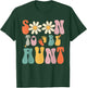 Soon To Be Aunt, Groovy Retro First Time Aunt, New Aunt 2025 , Small, Black T-Shirt - T-Shirt | Forest