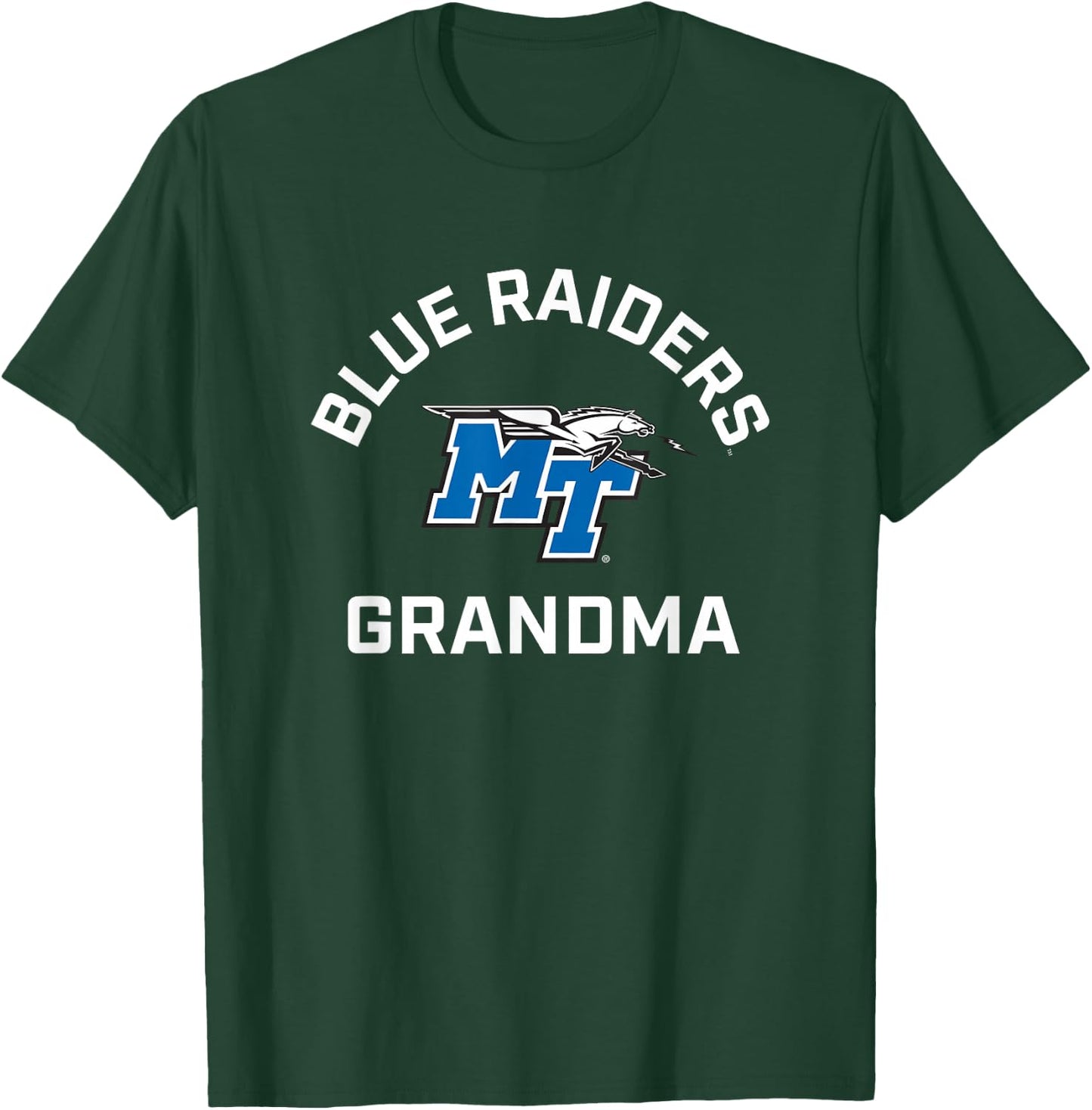 Middle Tennessee MTSU Blue Raiders Arched Grandma T-Shirt - T-Shirt | Forest