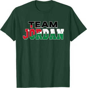 Team Patriotic Jordanian Flag Jordan T-Shirt - T-Shirt | Forest