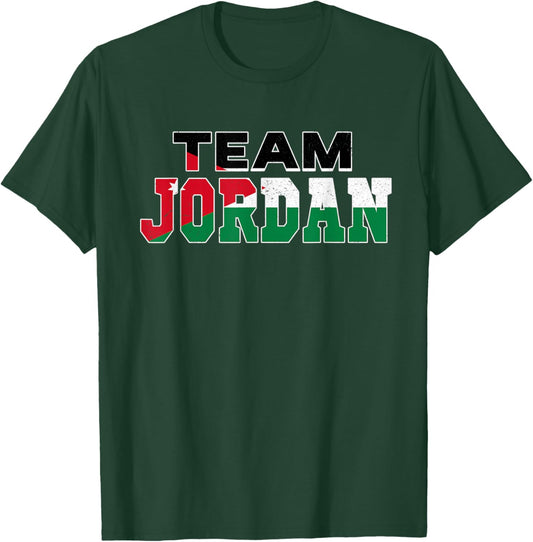 Team Patriotic Jordanian Flag Jordan T-Shirt - T-Shirt | Forest