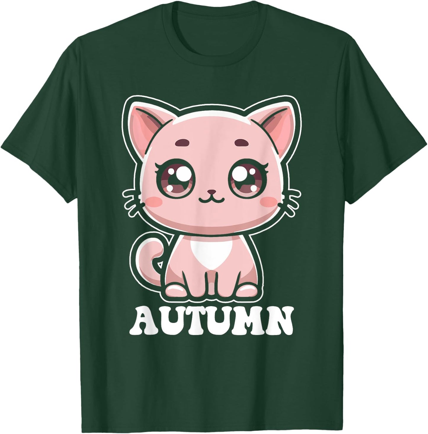 Autumn Cute Cat Kitten Design for Girls Name Autumn T-Shirt - T-Shirt | Forest