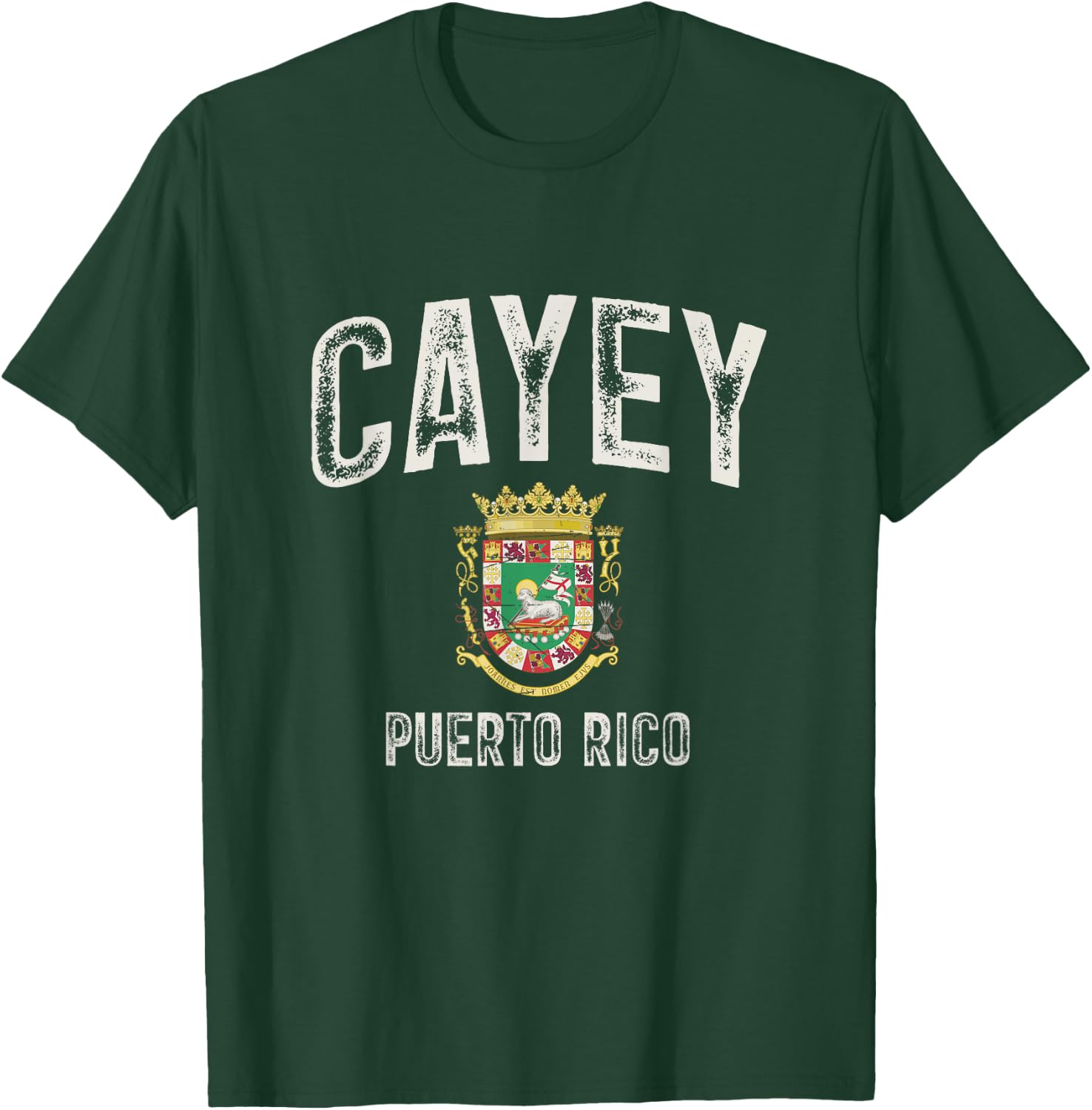 Cayey City in Puerto Rico, Puerto Rico Armorial T-Shirt - T-Shirt | Forest