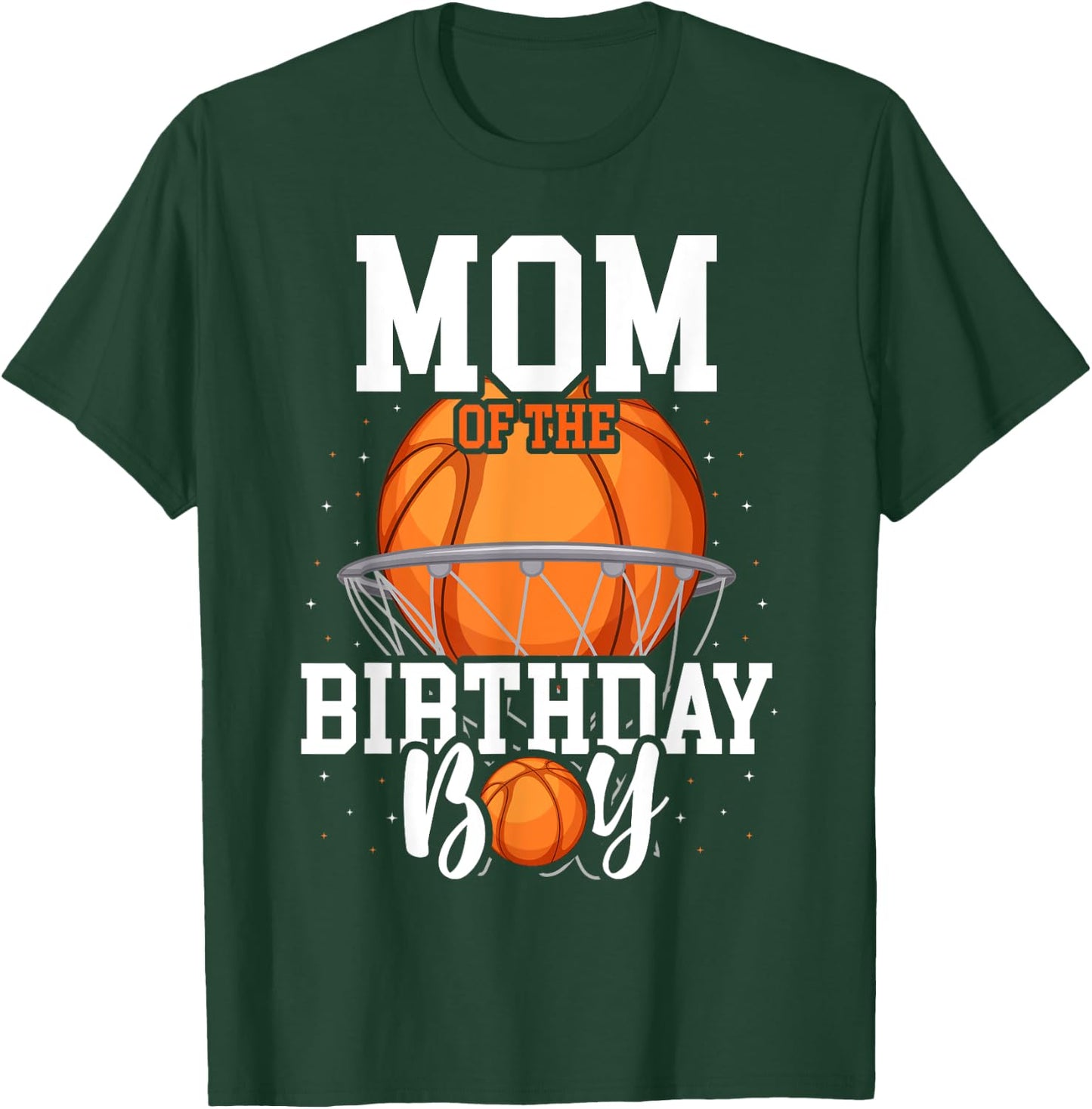 Mom Of The Birthday Boy Basketball Theme Bday Party T-Shirt - T-Shirt | Forest