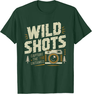Distressed Retro Wildlife Photographer Nature Camera T-Shirt - T-Shirt | Forest