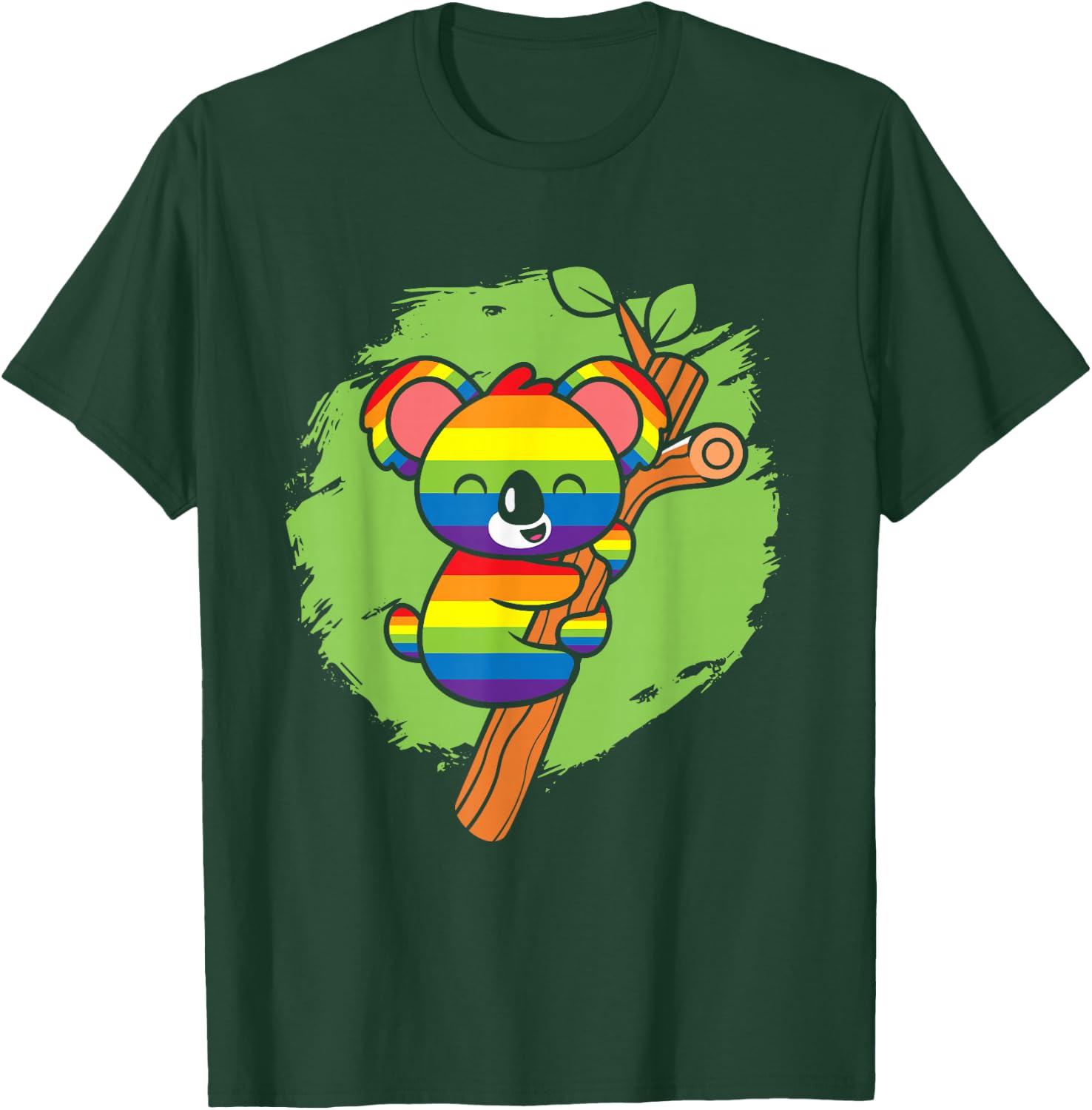 Queer Koala Adult Pride Party Lesbian Gay Ally CSD LGBTQ+ T-Shirt - T-Shirt | Forest