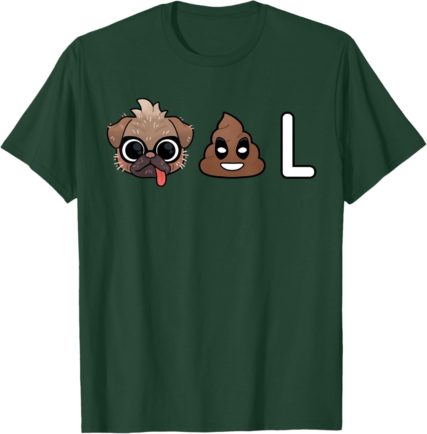 Marvel Studios Deadpool & Wolverine Dogpool Dog Poo L Emoji T-Shirt - T-Shirt | Forest