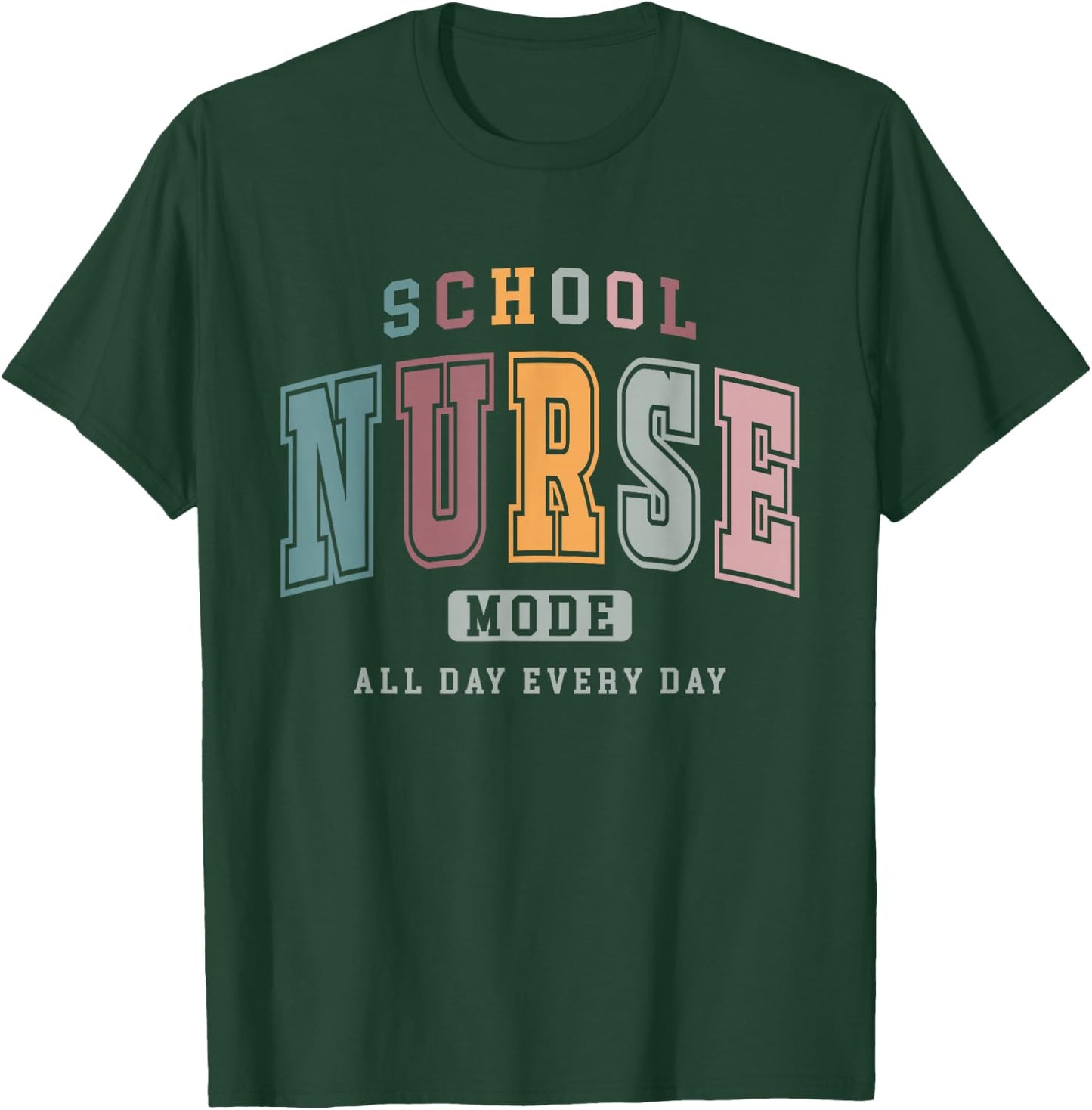 Vintage School Nurse Mode Nursing Life Appreciation Week T-Shirt - T-Shirt | Forest