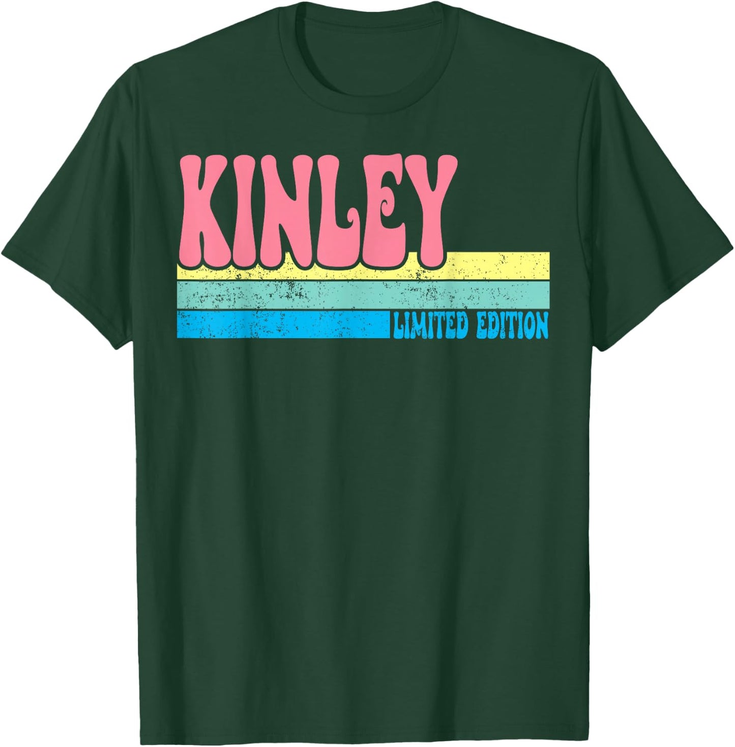 KINLEY Name Personalized Cute Idea Groovy Women KINLEY T-Shirt - T-Shirt | Forest
