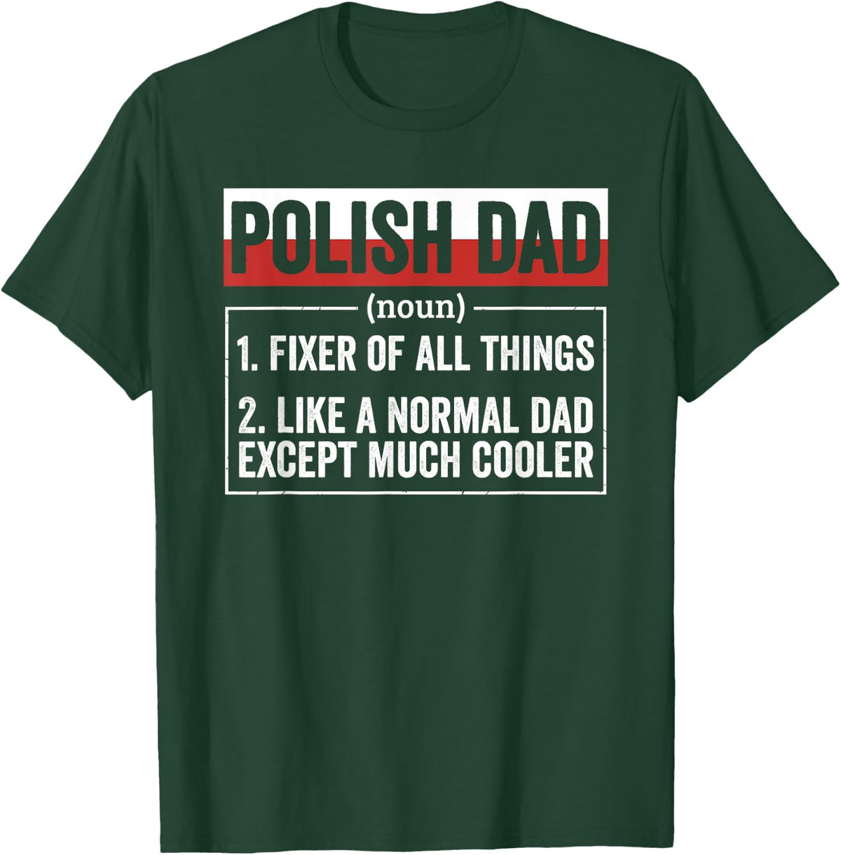 Polish Dad Noun Funny Poland Heritage T-Shirt - T-Shirt | Forest