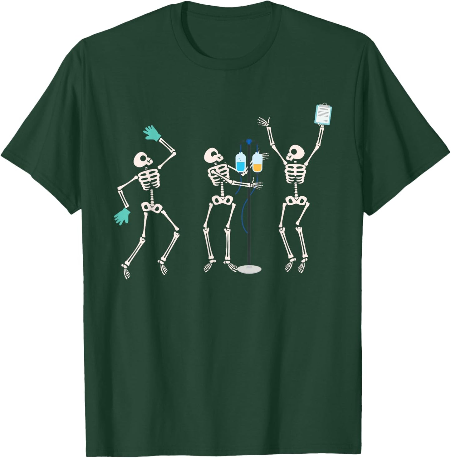 Medical Skeleton Dance Funny Healthcare Halloween Doctor T-Shirt - T-Shirt | Forest