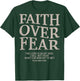 Girl Teen Faith Over Fear Cute Jesus Christian Women Dad Men T-Shirt - T-Shirt | Forest