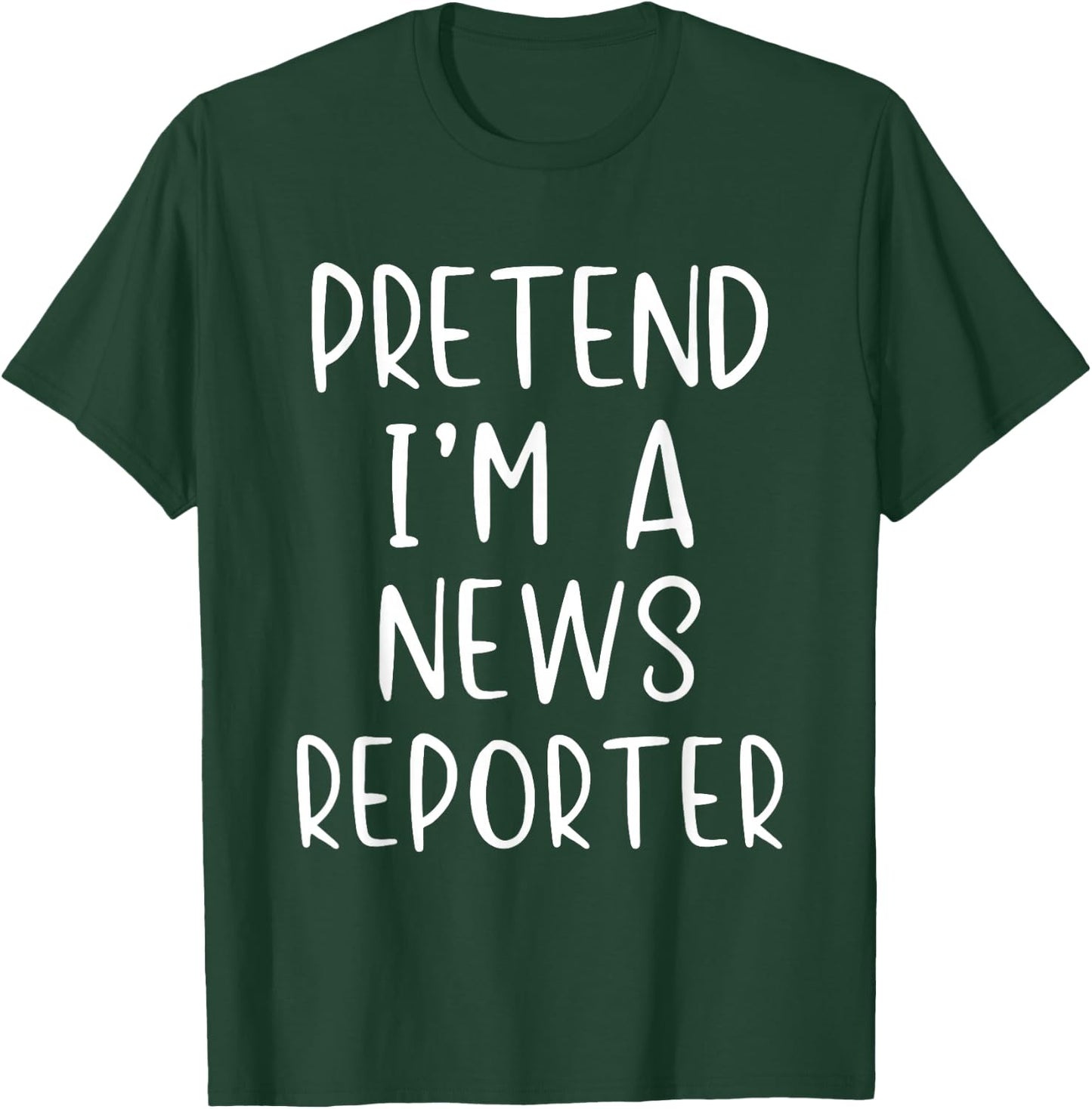Pretend I'm A News Reporter Costume Halloween Simple Kid T-Shirt - T-Shirt | Forest
