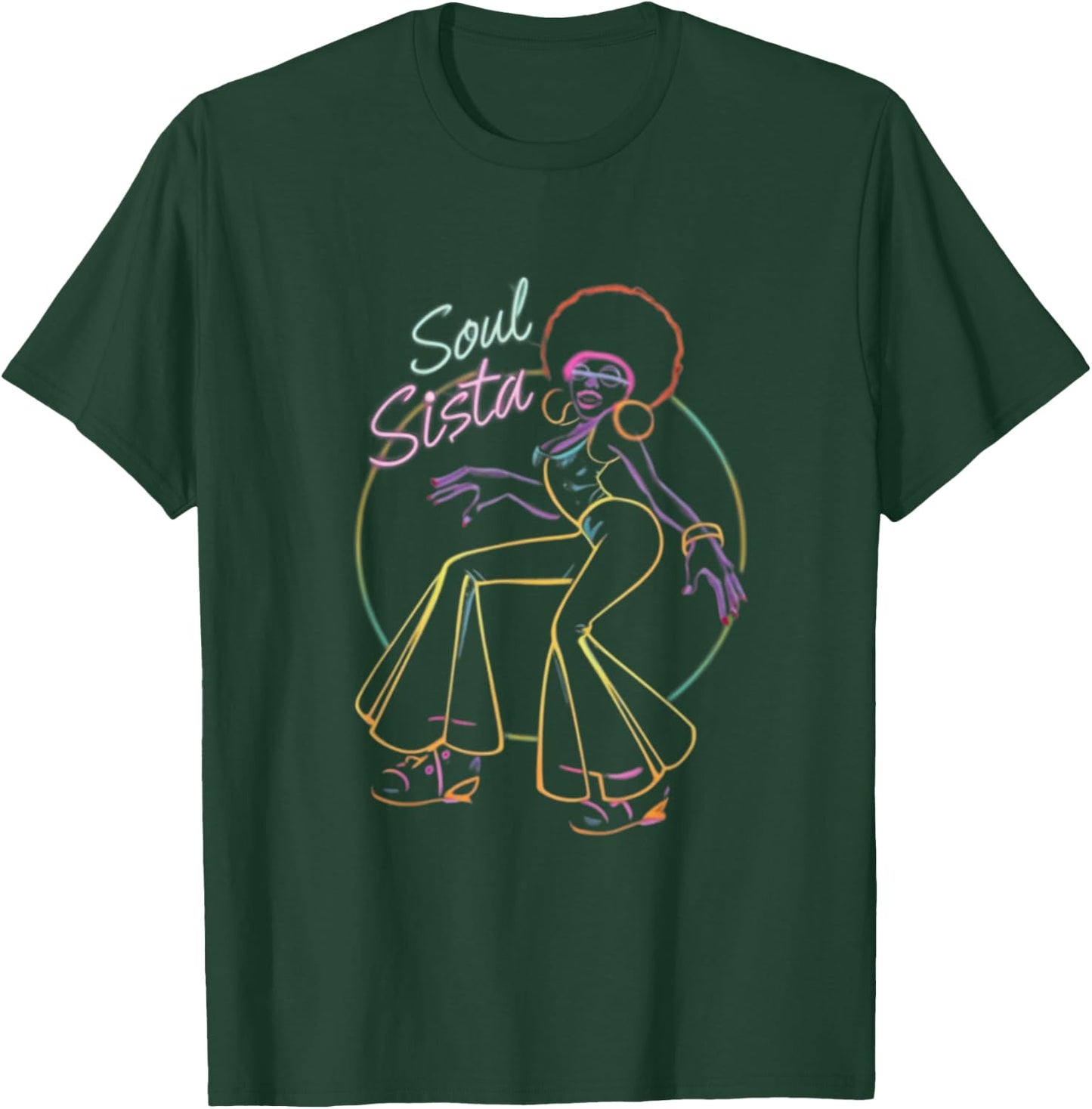 Artsy Funk Shirt Vintage 70s Costume Afro Soul Music T-Shirt - T-Shirt | Forest