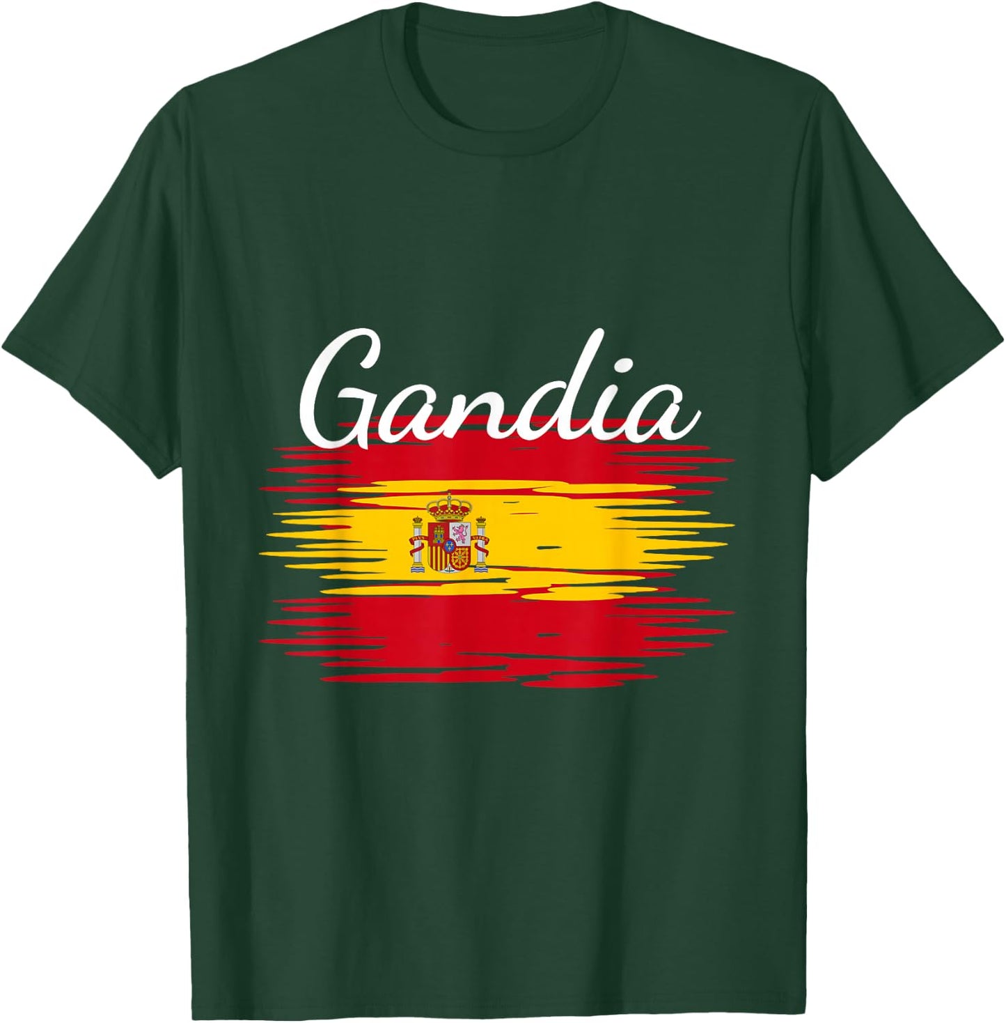 Gandia Spain Flag Espana Espanol Matching Spanish T-Shirt - T-Shirt | Forest