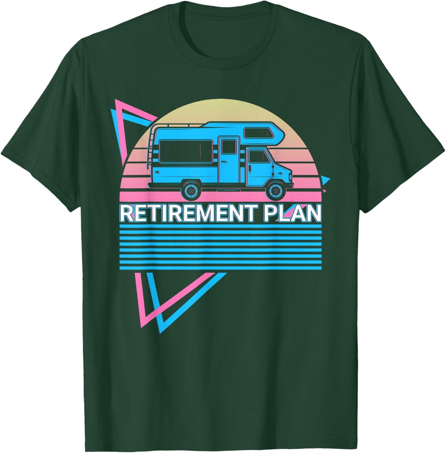RV Camping RV Camping Truck Camping Retro T-Shirt - T-Shirt | Forest