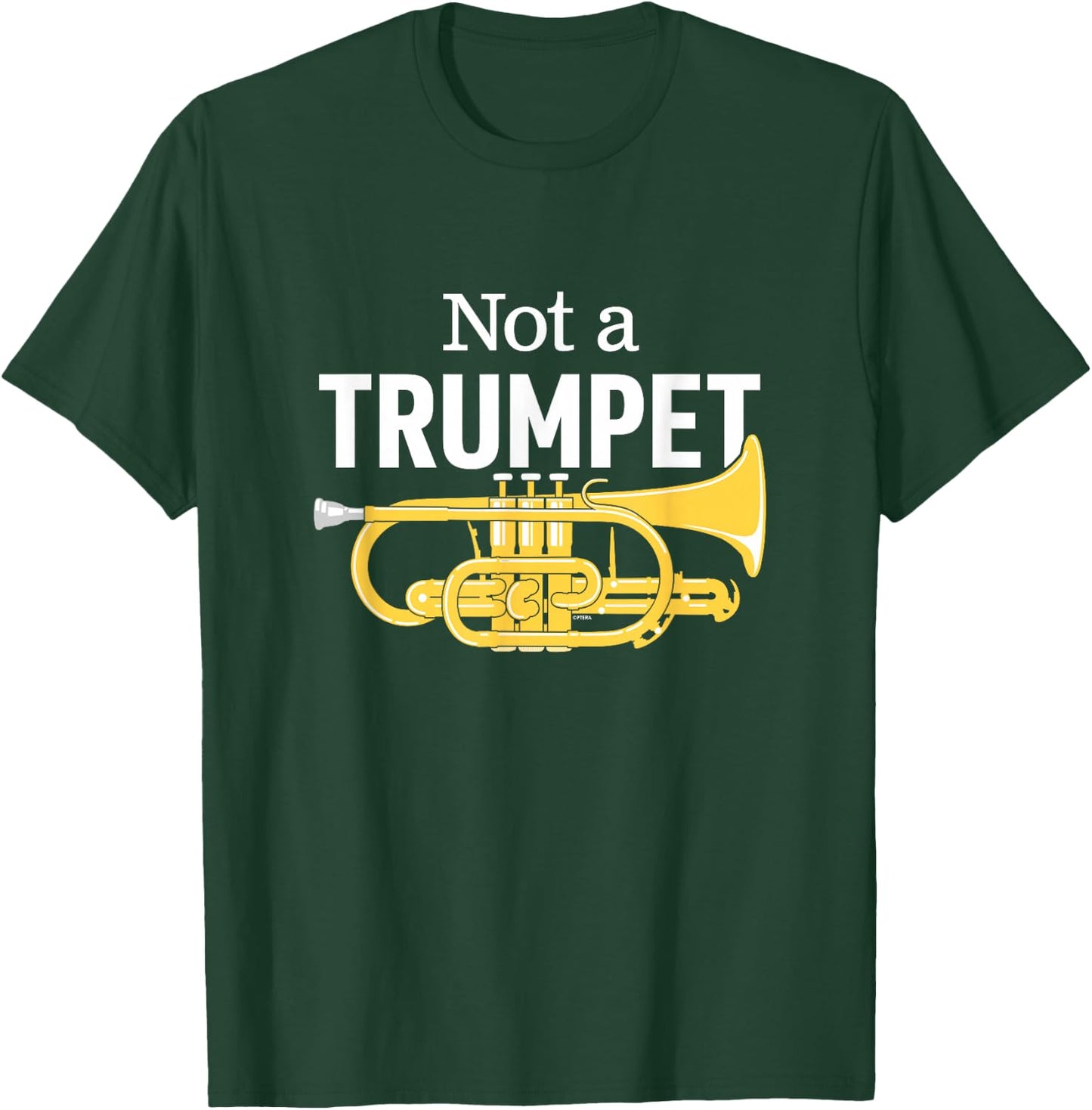 Funny Cornet Joke or Brass Band Humour Proud Cornet Players T-Shirt - T-Shirt | Forest