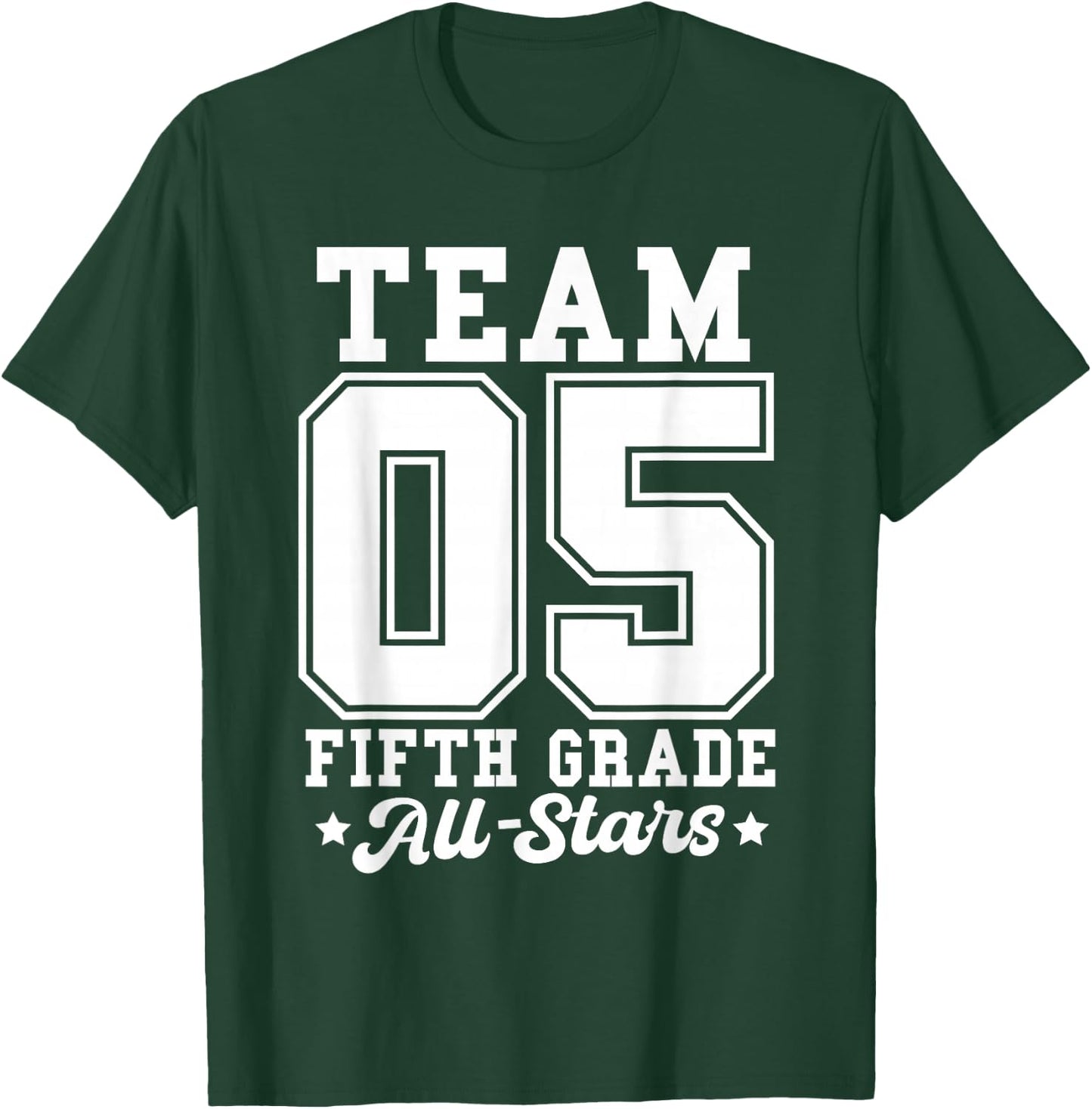 Team 5th Grade All-Stars Back To School Sports Jersey T-Shirt - T-Shirt | Forest