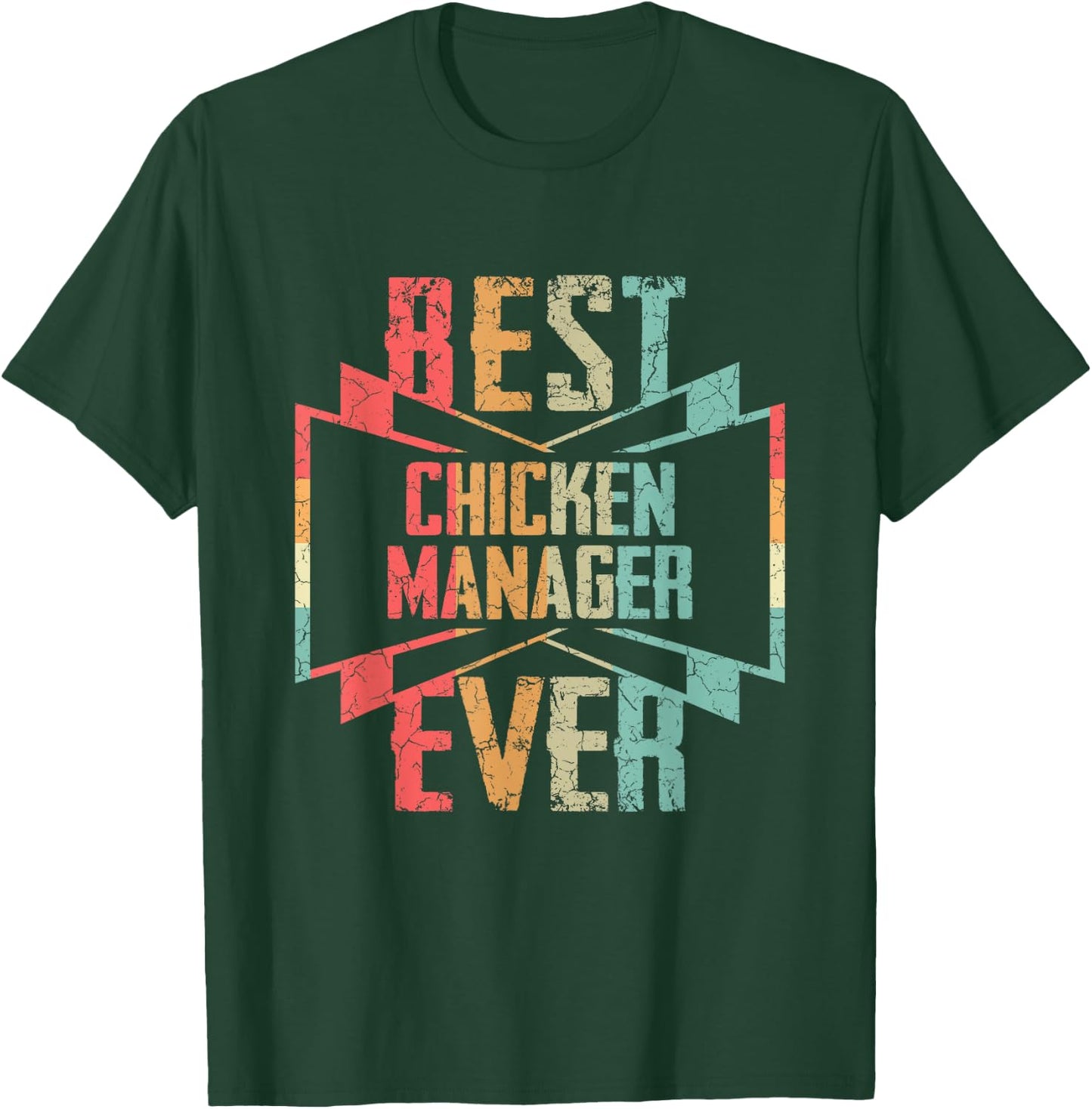 Best Chicken Manager Ever Job Title T-Shirt - T-Shirt | Forest