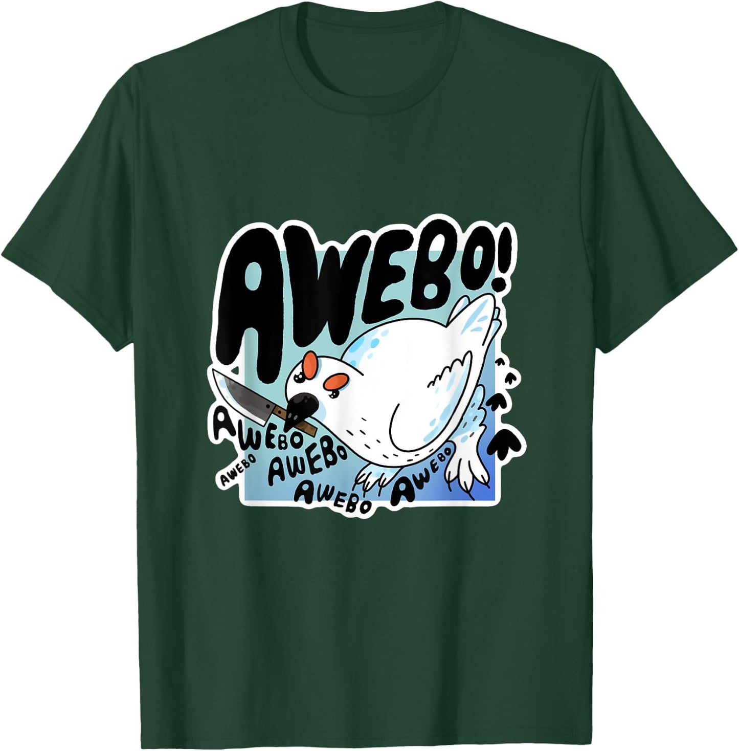 Awebo Ptarmigan Arctic Cute Bird Internet Meme Funny Chicken T-Shirt - T-Shirt | Forest