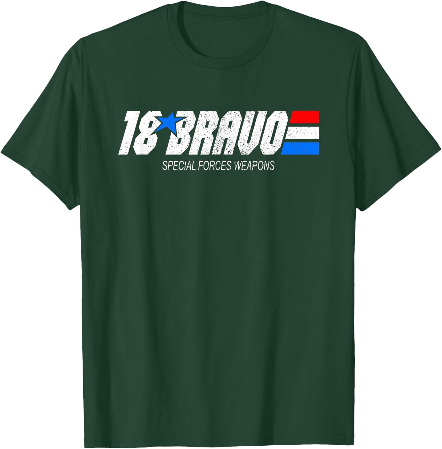 18-Bravo Special Forces Weapons Vintage MOS T-Shirt - T-Shirt | Forest