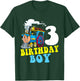 3rd Birthday Boy Train Lovers Three Years Old Kids Toddlers T-Shirt - T-Shirt | Forest