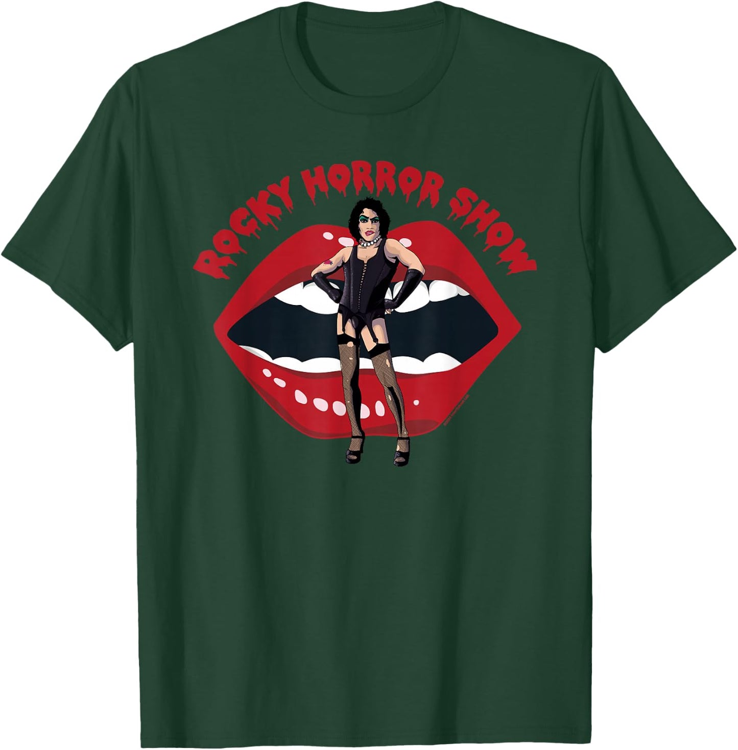 Rocky Horror Show Dr Frank N Furter Mouth Logo T-Shirt - T-Shirt | Forest