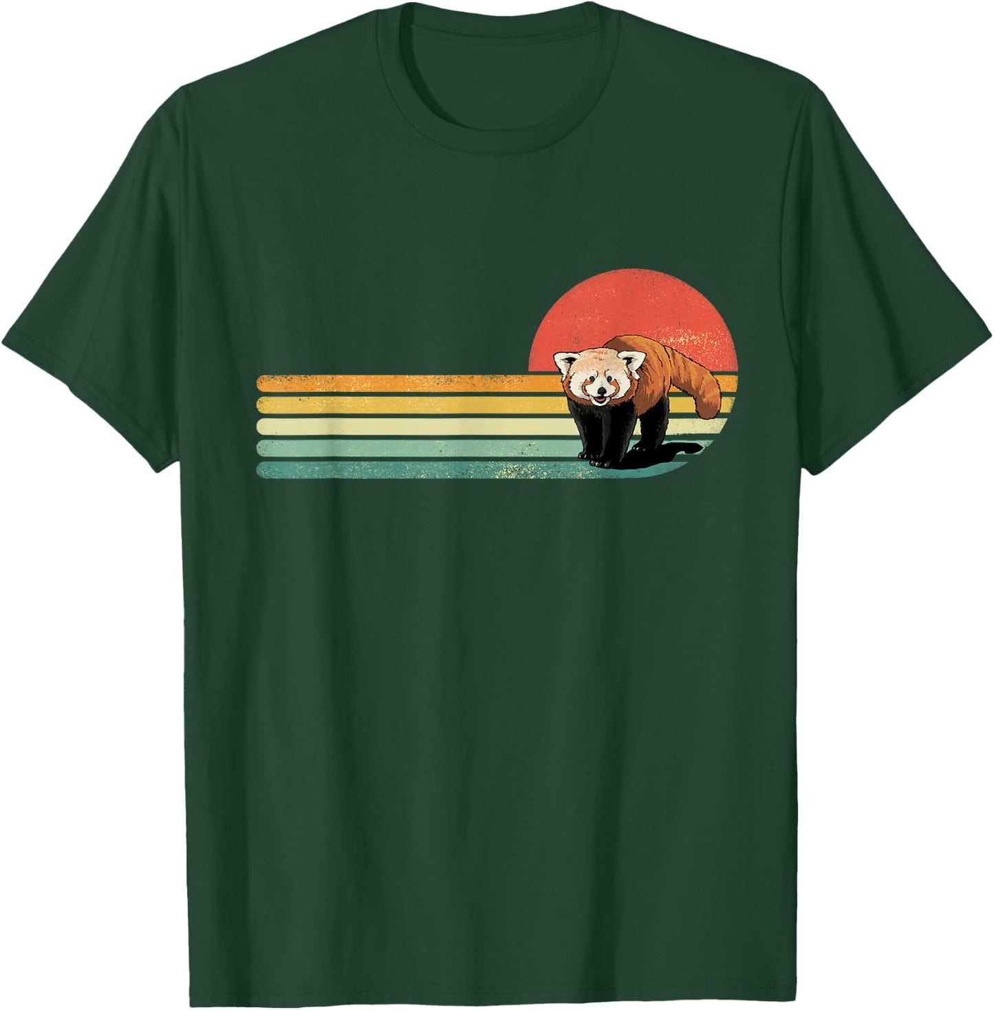 Red Panda Retro Red Panda Zoo Animal Red Panda Lover T-Shirt - T-Shirt | Forest