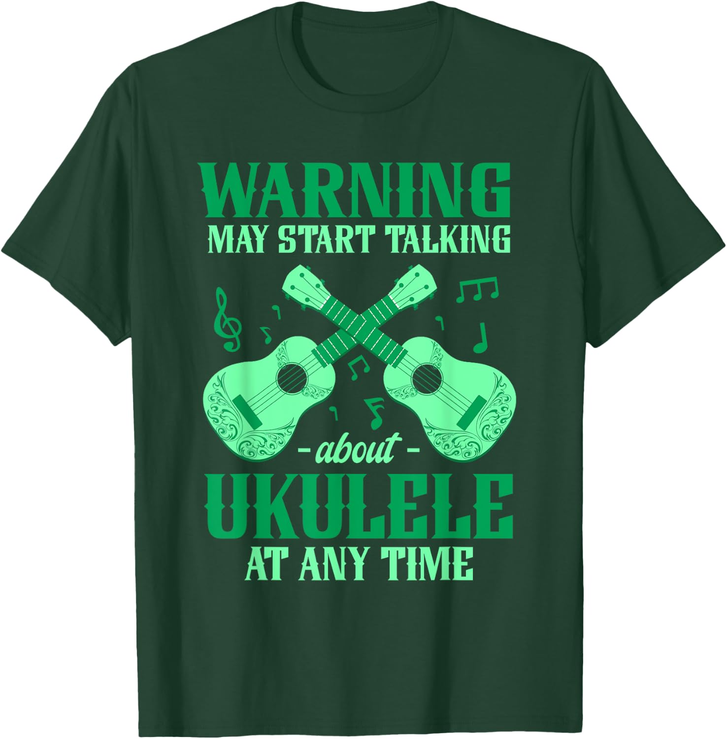 Guitarist Ukelele May Start Talking About Ukulele T-Shirt - T-Shirt | Forest