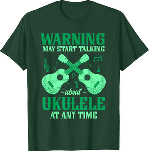 Guitarist Ukelele May Start Talking About Ukulele T-Shirt - T-Shirt | Forest