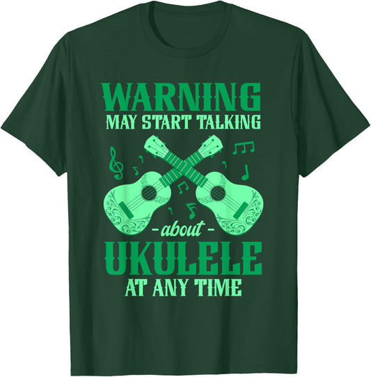 Guitarist Ukelele May Start Talking About Ukulele T-Shirt - T-Shirt | Forest