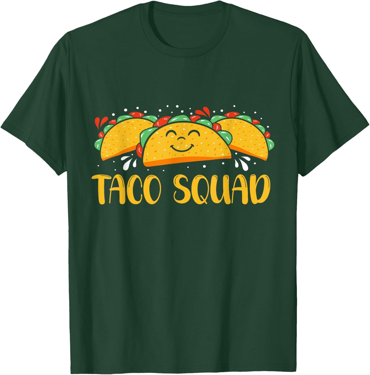 Cool Taco Squad Funny Illustration Men and Women T-Shirt - T-Shirt | Forest