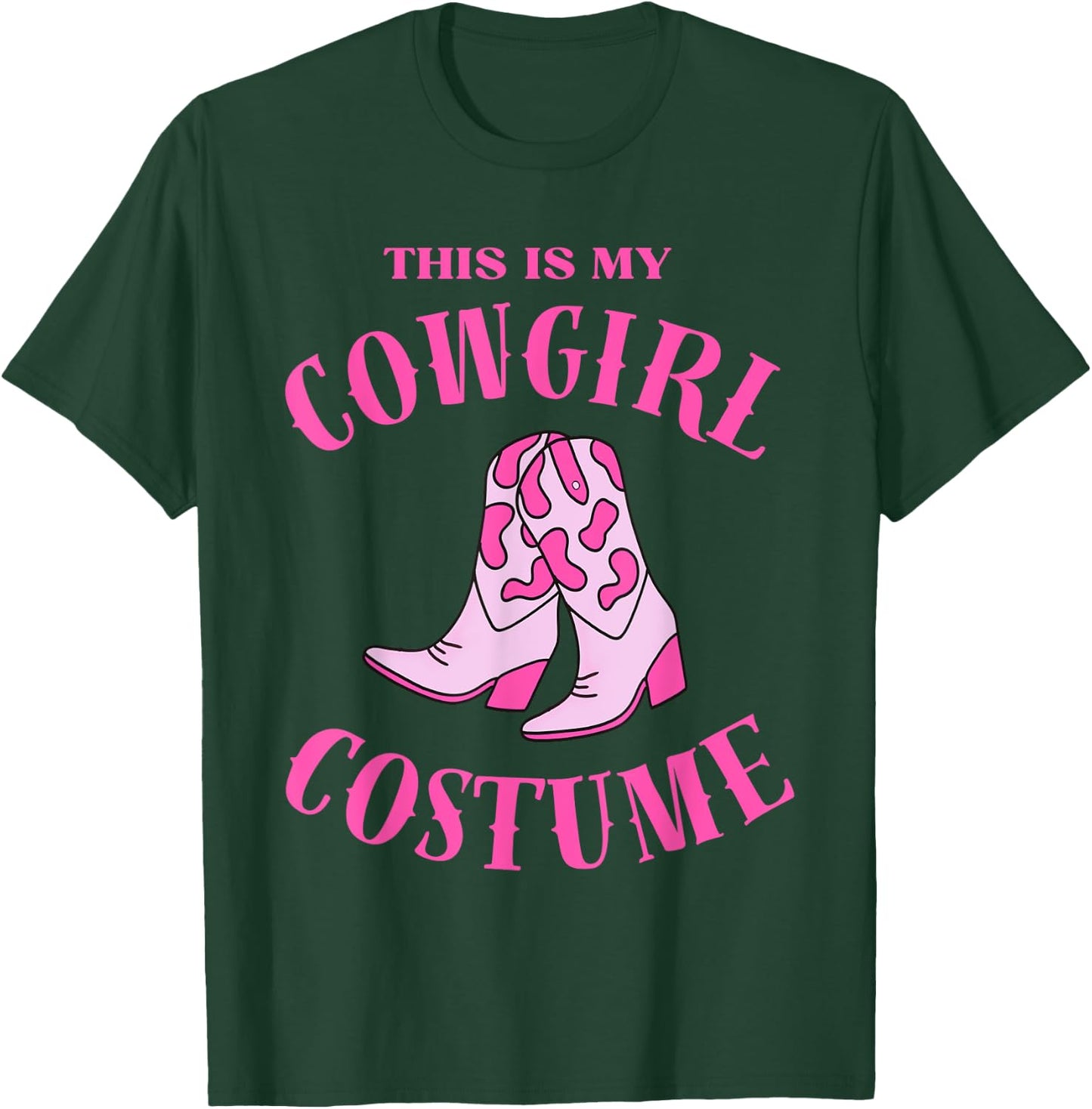 This Is My Cowgirl Costume Women Western Cowboy Rodeo T-Shirt - T-Shirt | Forest