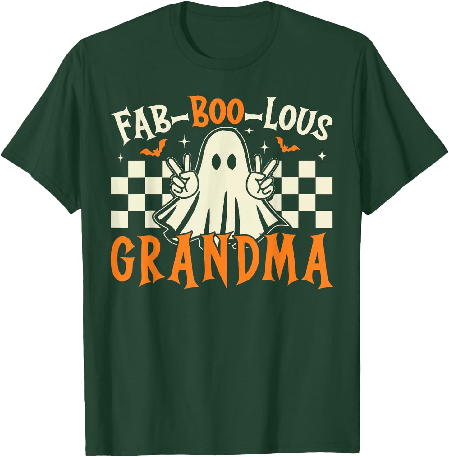 Fab Boo Lous Grandma Ghost Spooky Grandma Halloween Costume T-Shirt - T-Shirt | Forest