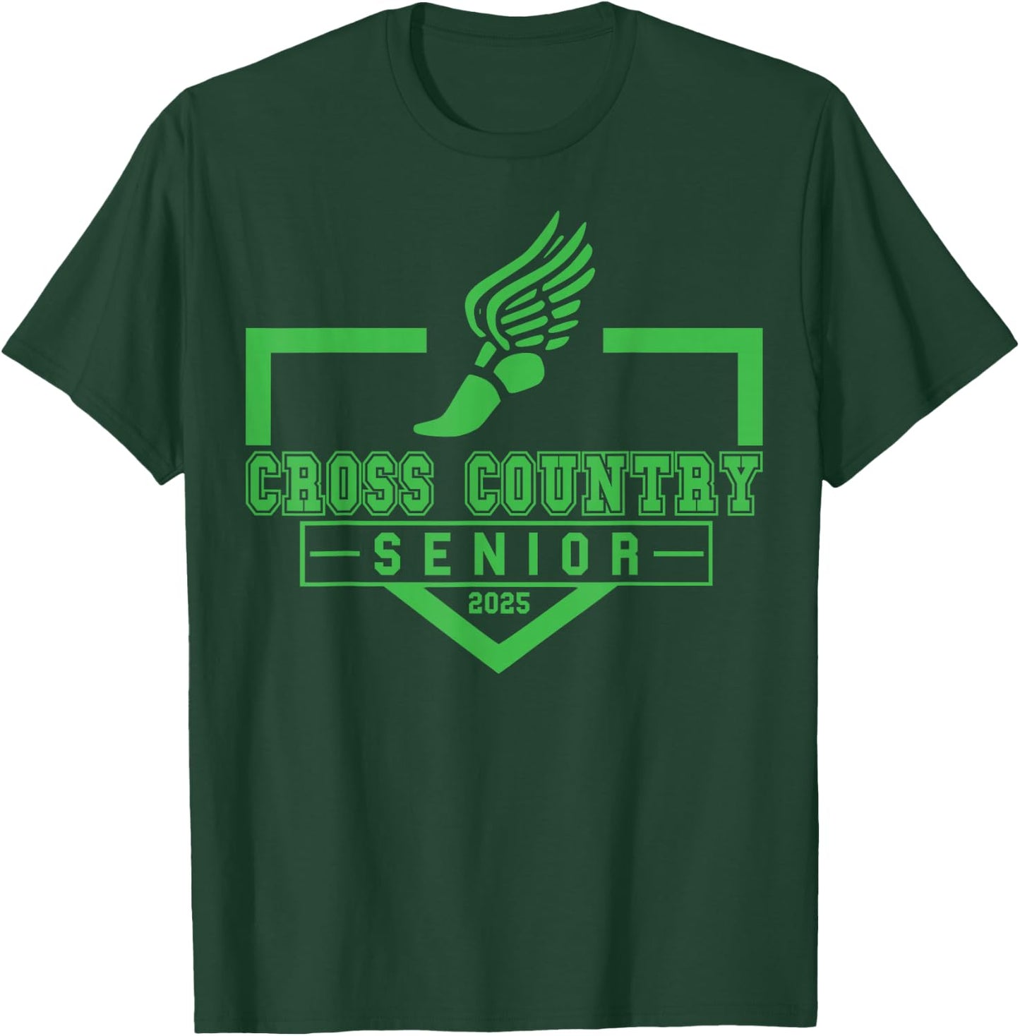 Cross Country Senior Night Senior 2025 Graduation Party 23 T-Shirt - T-Shirt | Forest